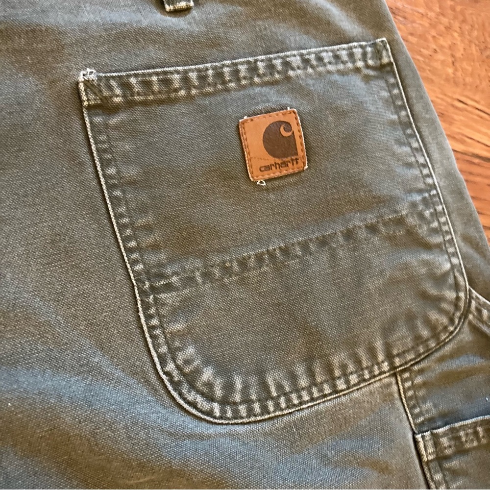 Carhartt Pants Cargo Jeans Denim Work Wear 34x29 Mens Carpenter Hunting - Picture 9 of 11